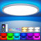 Aphyni LED Deckenleuchte Dimmbar mit Fernbedienung,24W RGB Farbwechsel Deckenlampe Rund Flach Deckenbeleuchtung,3000K-6500K,App Intelligente Steuerung,für Schlafzimmer Küche Wohnzimmer