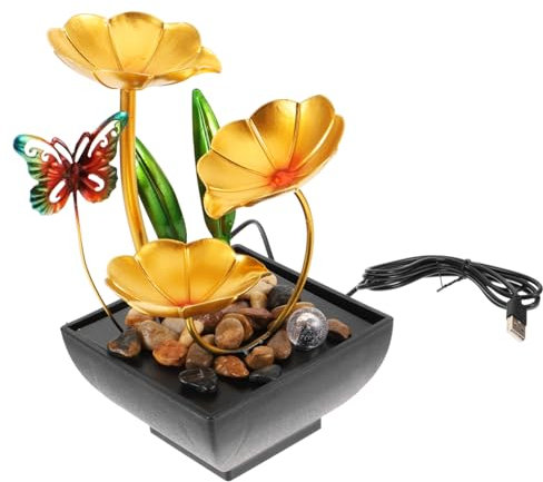 ABOOFAN Water Feature Bowl Solar-powered Floating Fountain Decorative Indoor Fountain for Home Office Hotel Zen Decor