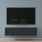 Mai & Mai Fernsehtisch Fernsehschrank TV Schrank Verdeckter Griff mit Soft-Close Lowboard Hängeschrank für Wohnzimmer in Kerneiche + Matt Anthrazit BTH: 120x40,2x30 cm Fernsehschrank02