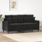 Willood 2-Sitzer-Sofa Schwarz 140 cm Samt