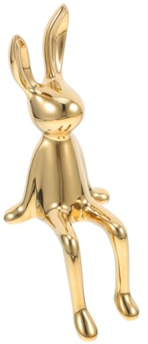 FUNOMOCYA Cera und Keramik Sitzender Hase Ornament Wohndekoration Schreibtisch Keramik Hasenfigur