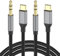 ULIFTUS 1M USB C to AUX 3.5mm Cable，Nylon Type C to 3.5mm Male Car Stereo Cord Car Stereo with iPhone 15/16 Pro Max, Galaxy S24/ S23/ S22/ S21, Pixel