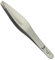 Excellent Pince à épiler (pince à épiler aiguisée à la main pour épiler les sourcils, enlever les poils incarnés, qualité professionnelle, acier inoxydable) (large poignée et pointe inclinée)