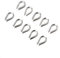 iplusmile 50 Stück 8 Kabelkragen cable clips cable clamp Cable end cap set Wire rope end cap set Kabelklemmen Wire rope connectors Cable crimps kabelverbindung Kabelcrimps Drahthülsen Silver