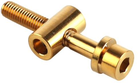 Sarini M5 Titanium Bolt for Bicycle Seatpost 35mm Strong Connection Durable Titanium Screw Lightweight Gold Color Replacement Part 6.5g