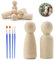 TXXATX 40 Stück Holzfiguren zum Bemalen 53mm Spielfiguren Holz Unvollendete Holzkegel zum Basteln Figuren zum Bemalen Mann Frau Holzfiguren Familie für DIY Geburtstag Hochzeit Dekoration Bemalen