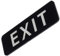 TOP-VIGOR Selbstklebendes Exit-Schild, Acryl, 15,2 x 5,1 cm, wasserdicht, Türaufkleber, Wandmontage, Schild für Büro, Geschäft, Hotel, Schwarz