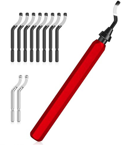 Desbarbador AICOYA con 10 Hojas, Desbarbador para Piezas de Impresión 3D de Metal, Plástico y Acero Inoxidable (8 BR1010, 2 BS1018)