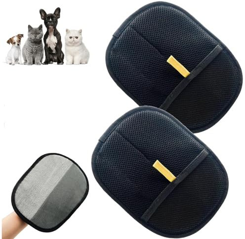 Qixfyze Fell Magnet Katzenhaare Handschuh, Fellmagnet Katzenhaare Tierhaare Haarentferner, Antistatische Fellhandschuhe Katze Hunde Fellpflege, Cat Hair Remover Katzenzubehör(2pcs)