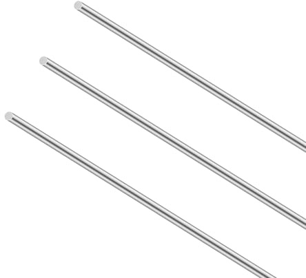 LAVMHAB Edelstahlstäbe, Solide Edelstahl Rundstäbe 4mm x 350mm (0,35m), Rundstab 304 Edelstahl Rundstangen für DIY Handwerk Modellauto Flugzeug (3 Stück)