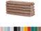BaSaTex - Handtuch Set für Gäste 5er Pack - Frottee-Handtücher mit Aufhängeschlaufe aus weicher Baumwolle in 30x50cm - Waschtücher für Gäste Öko-Tex Standard 100 Zertifiziert - Sand Stone