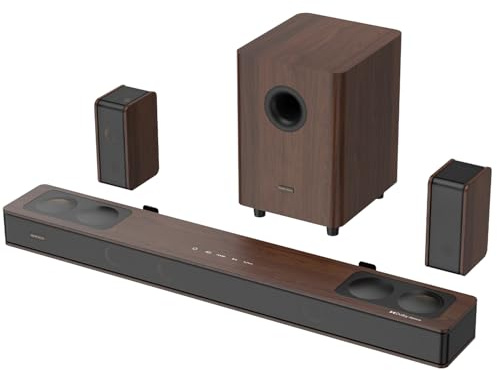 Flagship 5.3.4 Soundbar with Dolby Atmos, 800W Sound Bar for TV with Subwoofer, 2 Wireless Rear Speakers, BassCoupling Tech for 28Hz Depth, Home Theater Surround Sound System Works eARC, BT 5.4