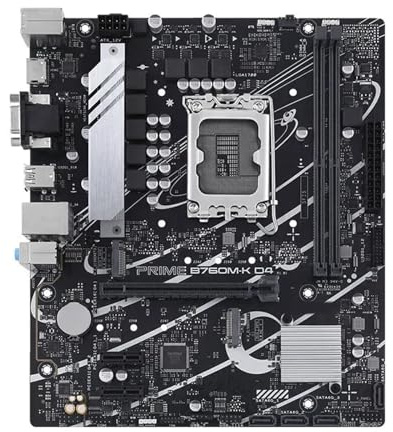 Placa Madre Fit For ASUS B760M-K DDR4 Intel B760, Placa Mae 12.ª/13.ª CPU LGA 1700 128G PCI-E4.0 M.2, Madre for Videojuegos, LAN 5G