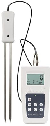 Humidimètre à foin, outil de mesure de paille compressée avec écran LCD for le test de la fibre du foin, du son, du fourrage et de l'herbe. Large gamme