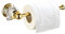 BATHSIR Polished Gold Toilet Paper Holder, Crystal Toilet Roll Holder Bathroom Accessories Modern Zinc Alloy Tissue Hanger Wall Mounted