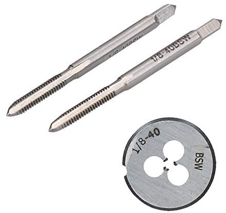 1/8 x 40 BSW Whitworth Gewindebohrer- und Kegel Plug & Tungsten Stahl Sterben