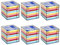WEDO Zettelbox Kunststoff (9x9 cm, rauchglas gefüllt, 700 Blatt, 6 farbig) (6X Zettelbox)