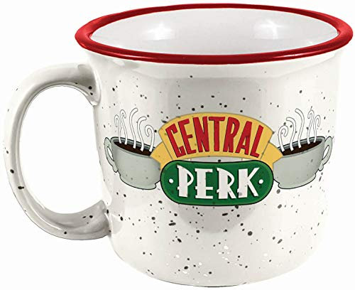 Spoontiques - 21513 Friends Central Perk Camper Tasse, 400 ml, Weiß