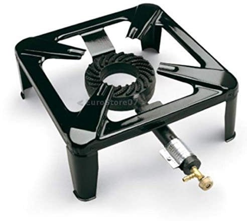 AIRAM RICEL Sud *** FORNELLONE A Gas BOMBOLA CM 30 X 30 in Metallo Nero FORNELLO