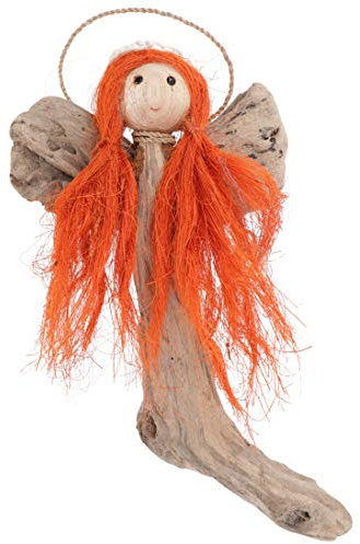 GURU SHOP Schutzengel aus Treibholz, Weihnachtsengel - Linda, 24x13x4 cm