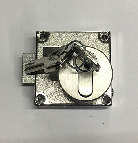 Aufschraubschloss, Kastenriegelschloss inklusive Profilzylinder bis Türstärke maximal 22 mm (PZ) und Rossette