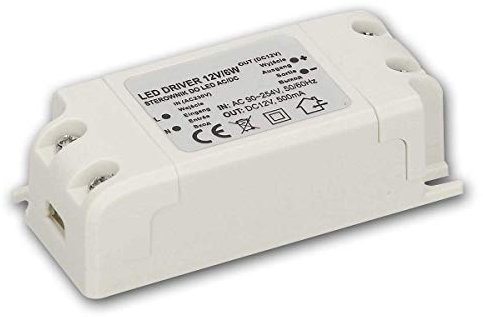 world-trading-net - LED Transformator WTN-D6, 0-6W, 12V, 73x22x33mm, LED Driver, Konstantspannungs-Netzteil, Trafo 12 Volt, Vorschaltgerät, EVG, LEDs Drossel, Treiber stabilisiert, 6 Watt