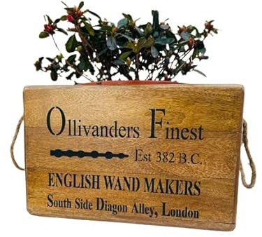 Retro Collections Olivanders Finest Wooden Storage Trunk/Chest Box with Lid Large