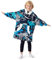 Winthome Übergroße Hoodie Decke, Flanell Sweatshirt Decke, Kuschelpullover Für Kinder Junge Mädchen (Dinosaurier, One Size)