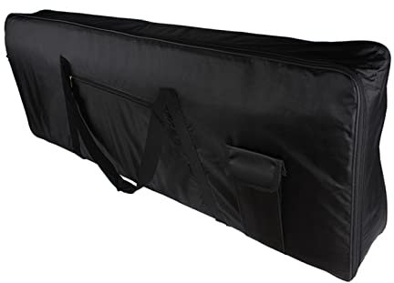 VSOLS Teclado portátil de 76 Teclas, Funda Acolchada for Piano eléctrico, Bolsa de Concierto, Tela Oxford (Color : Black)