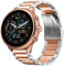 Blueshaweu Compatible for Fossil Gen 6 Wellness Band, Quick Release Stainless Steel Metal Replacement Straps Compatible with Fossil Gen 6 44mm Wellness Smart Watch (Silver-Rose Gold)