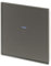 Retrotouch Crystal Touch Switch | LED Light Indicator | 1 Gang 2 Way 300W | Stylish Grey Glass Finish | Screwless Front | 35mm Back Box No-Neutral Required | Luxury Home & Bathroom Light Switches