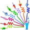 8 Pièce Animaux Marins Pailles enfants reutilisables, Bouclés Pailles plastiques réutilisables, Straws Spirale pour les Enfants, pour fête d'anniversaire d'enfants, Décoration de Table Fête