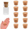 INCREWAY 100pcs bouchon de bouteille de vin conique, bouchon conique, bouchon en liège naturel pour bouteilles de vin en verre