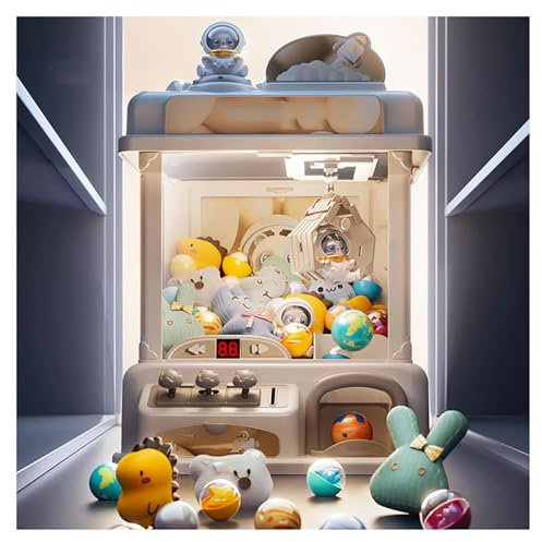 HAZARA Candy Grabber Fille Pince à Poupée avec 25 Peluches,20 Gashapons Machine à Sucreries Machine à Bonbons pour 4-8-12 Ans Garçon Fille Idées Cadeaux