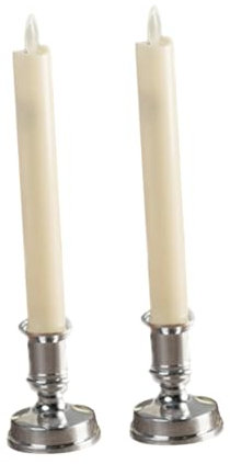 HOMSFOU 1 Paar elektrische Stabkerzen Herbstfestkerze Outdoor-Kerze LED-Lampe Kerzenlampe die Weihnachtskerze elektrisches Kerzenlicht LED-Andle-Lampe Weihnachten Teelicht Laterne