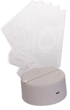 UPKOCH Visuelles Licht Poker-illusionslicht -led-nachtlicht Bunte Lampe Desktop-ornament Farbmodi Energiesparend Rissmusterbasis