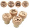 Ernestine - Lot de 4 Bouchons Papa fête des pères - Cadeau fête des pères - idée Cadeau Papa - Cadeaux Bouteille Bouchon à vin - Bouchon personnalisé - idée Cadeau Homme Anniversaire - Accessoire vin