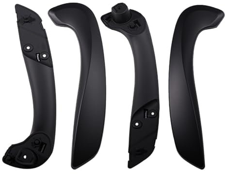 cantondz 2xPoignées de porte intérieures avant gauche droite noires compatibles avec Renault Megane 3 2008-2016 Fluence 2009-2015 (vis non incluses)
