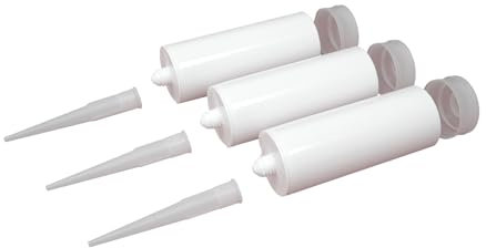 DIAMANT Polymer Leerkartuschen, 3 Stück leere Kartuschen mit Spitze, ideal für Fugenmasse, Spachtelmasse und Klebstoffe (150 ml)