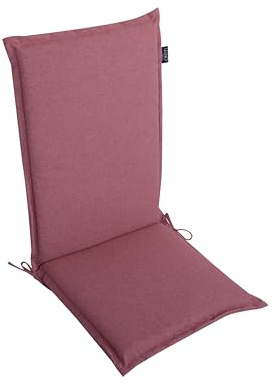 LILENO HOME Gartenstuhl Auflagen als [1er Set - Hochlehner] in Rot | bequeme Liegen als Sitzauflagen für Gartenmöbel - Stuhlkissen für Gartenstühle und Klappstühle MALT