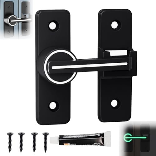 Serratura di chiusura porta interna scorrevole luminosa a 180° fermo gancio a porta ribaltabile, Serratura Porta Scorrevole, Serratura Porta Interna, per Porta, Finestra