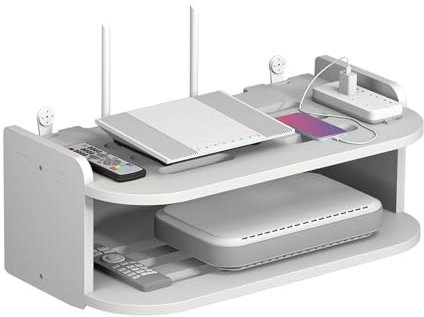 Rack Di Stoccaggio Wi-Fi - Ripiano Per Router Wi-Fi, Ripiano Per Proiettore Montato A Parete | Rack Di Dissipazione Del Calore Per Router Wireless Senza Trapano, Rack Di Stoccaggio Multifunzionale A D