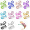 CONJURAIDE 10 Stück Häkelring, Crochet Häkel Ring Strickring Häkelringe Finger Fadenring Stricken Häkeln Zubehör Strickfingerhut Fadenführer Strickzubehör Utensilien Häkelzubehör für Finger DIY