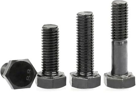 Sechskantschraube M8 M10 M12 M14 M16 M20 Kohlenstoffstahl Sechskantschraube Vollzahnschraube, 1 Stk, M12x1,5x55mm