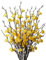 Genérico Flores 8 Ramas de 55 cm Aprox, Flores Artificiales de Almendro, Color Amarillo, Ideales para Decoracion del Hogar, Bodas, Fiestas, Oficinas, Balcones y Jardines (Amarillo)
