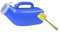 FashionCha Récipient de Collecte D'urine pour Hommes avec Couvercle et Brosse, Bleu