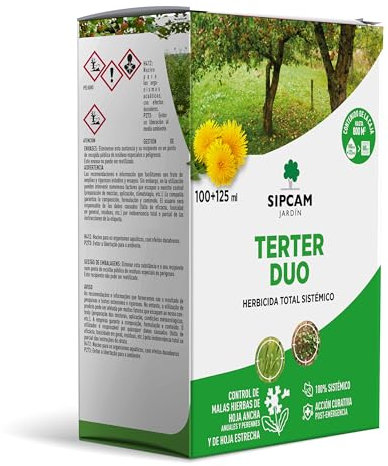 Terter Dúo Pack Herbicida 225ml - Solución para Malas Hierbas de Hoja Ancha y Estrecha, Acción Sistémica