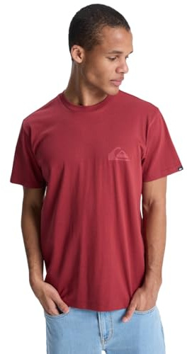 Quiksilver Mens Ev Mini Logo T-Shirt, Burnt Russet, XXL EU