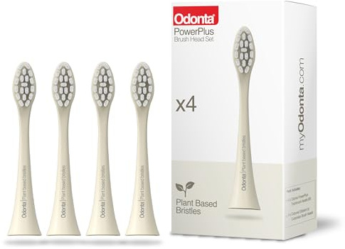 Odonta Replacement Brush Heads - Superior Plaque and Bacteria Removal - Effective Interdental Cleaning - Pack of 4 - Plant-Based Bristles