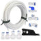 Water Pipe Fitting Hose With Valve, Side-by-side Refrigerator Connector Kit, 1/4 Flexible Water Pipe Connector Kit For Filter And Refrigerator